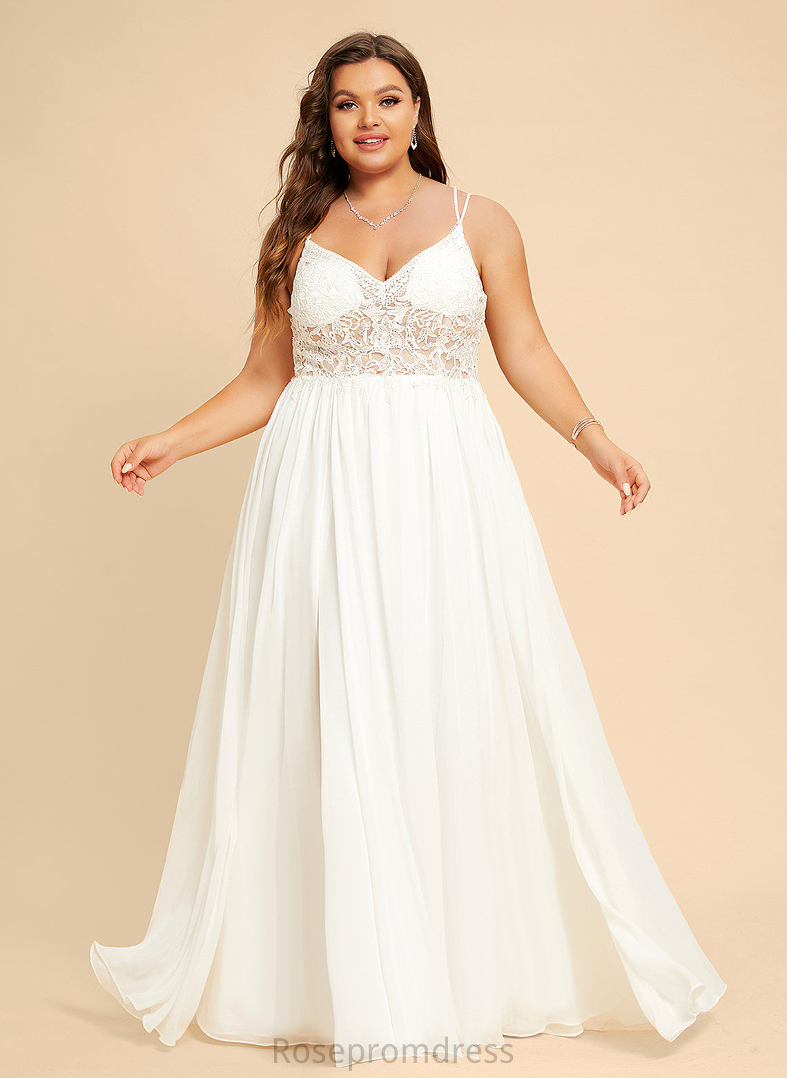 Wedding V-neck With Chiffon Keely Wedding Dresses Dress A-Line Beading Lace Floor-Length