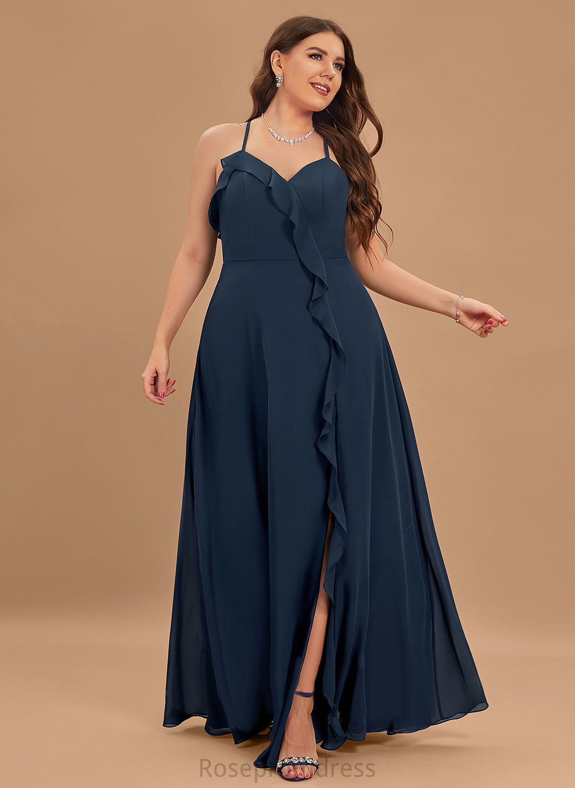 Silhouette Straps&Sleeves Floor-Length A-line Length Neckline Fabric V-Neck Shyla A-Line/Princess Short/Mini Sleeveless Bridesmaid Dresses