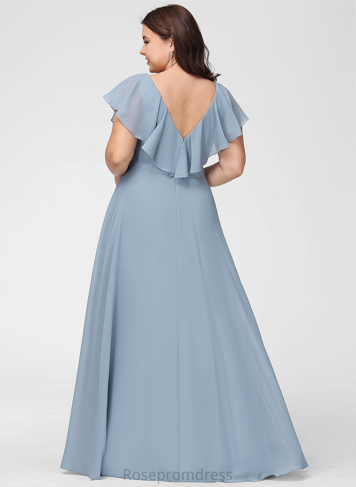 Length A-line Floor-Length Fabric Neckline V-Neck Silhouette Straps&Sleeves Ally Bridesmaid Dresses