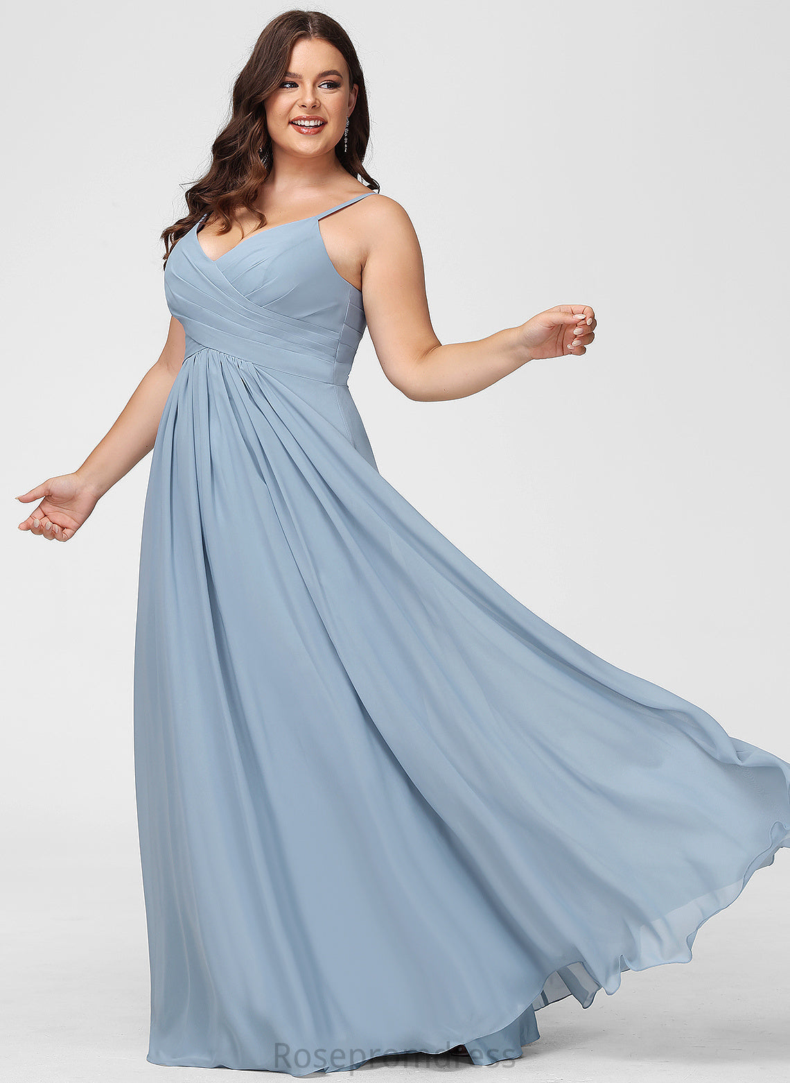 V-neck Pleated Length A-Line Silhouette Neckline Embellishment Floor-Length Fabric Molly Floor Length V-Neck Bridesmaid Dresses