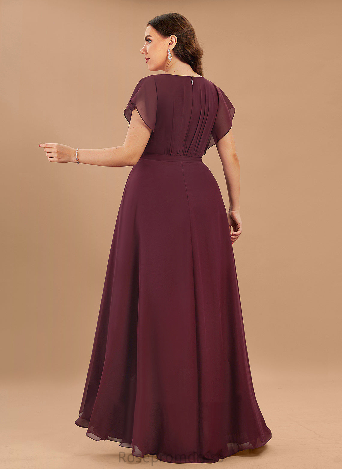 Ruffle Neckline Silhouette ScoopNeck Asymmetrical Fabric Length A-Line Embellishment Gwendolyn Bridesmaid Dresses