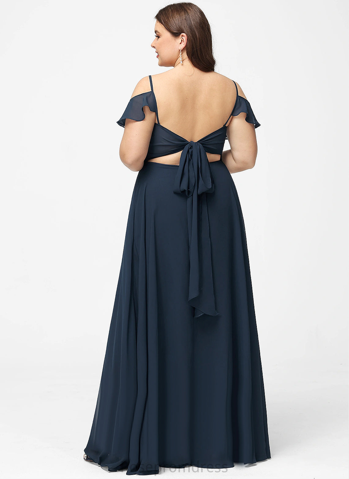 Fabric Floor-Length V-Neck Straps&Sleeves Silhouette A-line Neckline Length Eden A-Line/Princess Off The Shoulder Sleeveless Bridesmaid Dresses