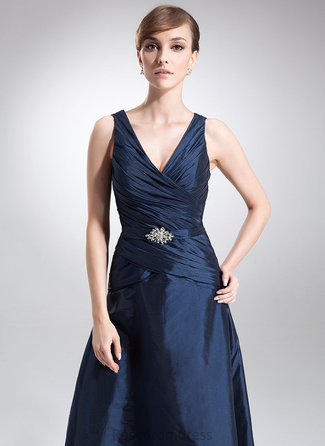 Mother of the Bride Dresses A-Line the of Bride Dress Tatiana Beading Taffeta Floor-Length V-neck Ruffle With Mother