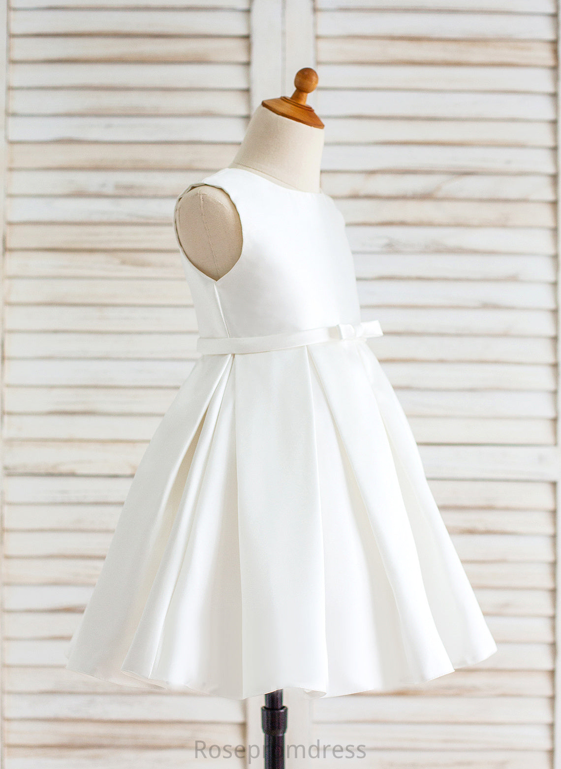 Sleeveless Scoop With A-Line/Princess Knee-length Dress Flower Girl Dresses Flower Girl Neck - Sharon Satin Ruffles