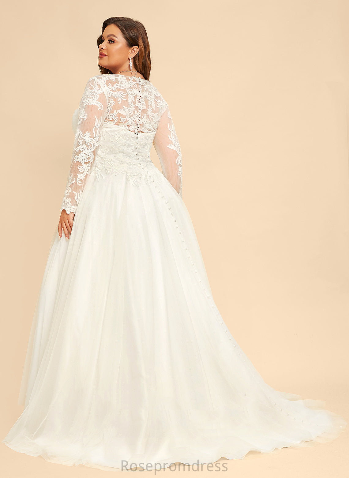 Sweep Lace Juliette Dress Ball-Gown/Princess Tulle Train Wedding Wedding Dresses