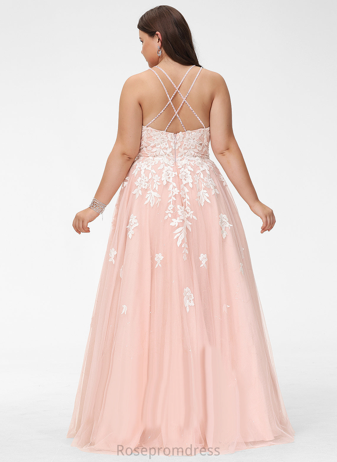 Ball-Gown/Princess With Prom Dresses Sequins Square Floor-Length Tulle Marissa