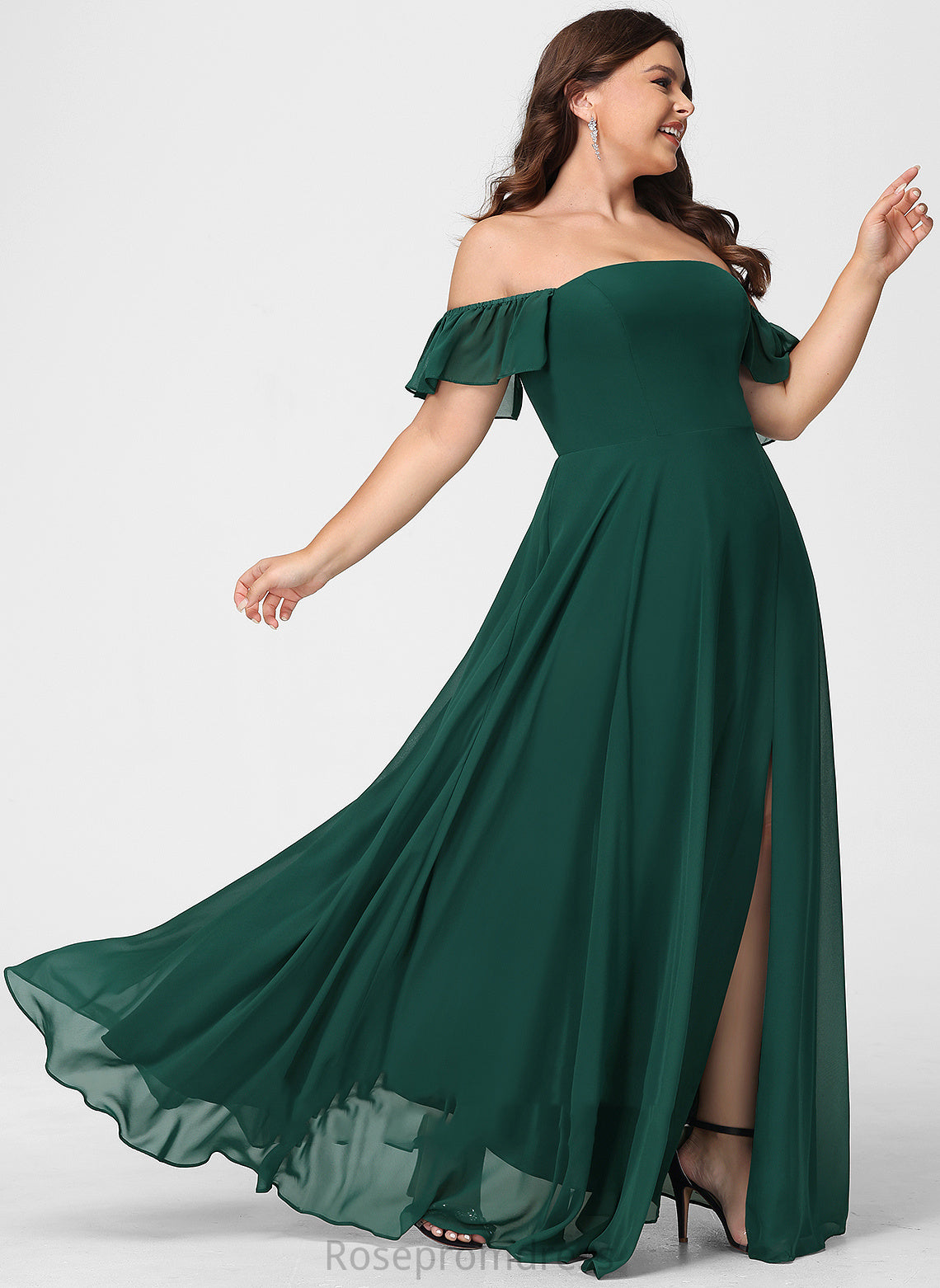 Embellishment Neckline Length Fabric A-Line Silhouette Off-the-Shoulder Floor-Length SplitFront Millie Floor Length Sleeveless Bridesmaid Dresses