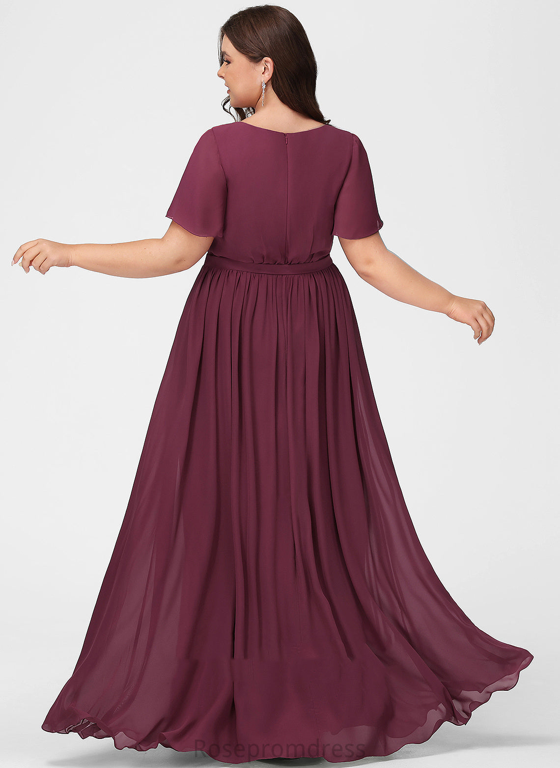 V-neck Length Neckline A-Line Fabric Floor-Length SplitFront Silhouette Embellishment Maureen A-Line/Princess Floor Length Bridesmaid Dresses