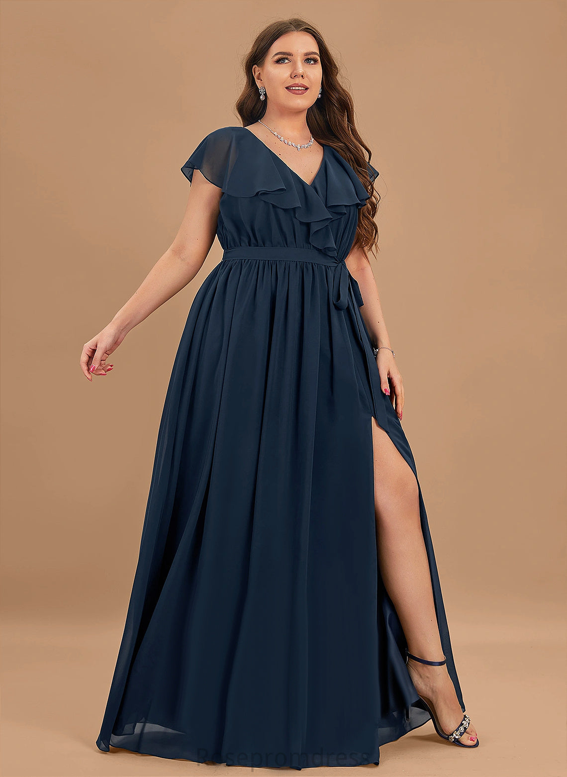 Length Silhouette Embellishment Floor-Length Fabric Neckline A-line V-Neck Fiona Bridesmaid Dresses