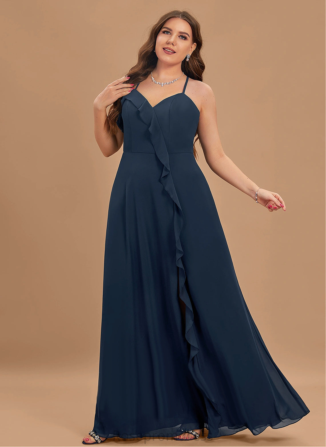 Silhouette Straps&Sleeves Floor-Length A-line Length Neckline Fabric V-Neck Shyla A-Line/Princess Short/Mini Sleeveless Bridesmaid Dresses