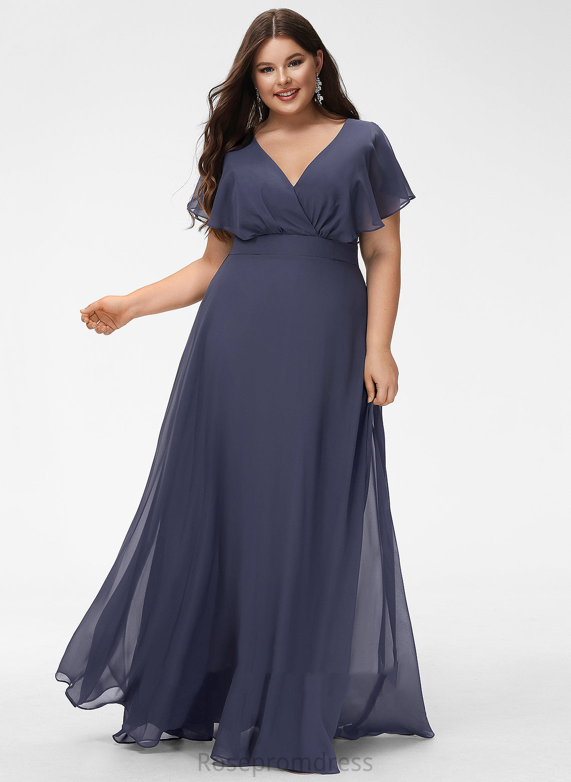 Neckline Straps Fabric Length Floor-Length A-Line V-neck Silhouette Cecilia Halter A-Line/Princess Floor Length Bridesmaid Dresses