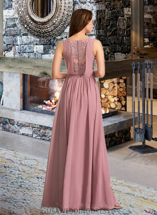 Milagros A-Line Floor-Length Bridesmaid Dress DSP0012922