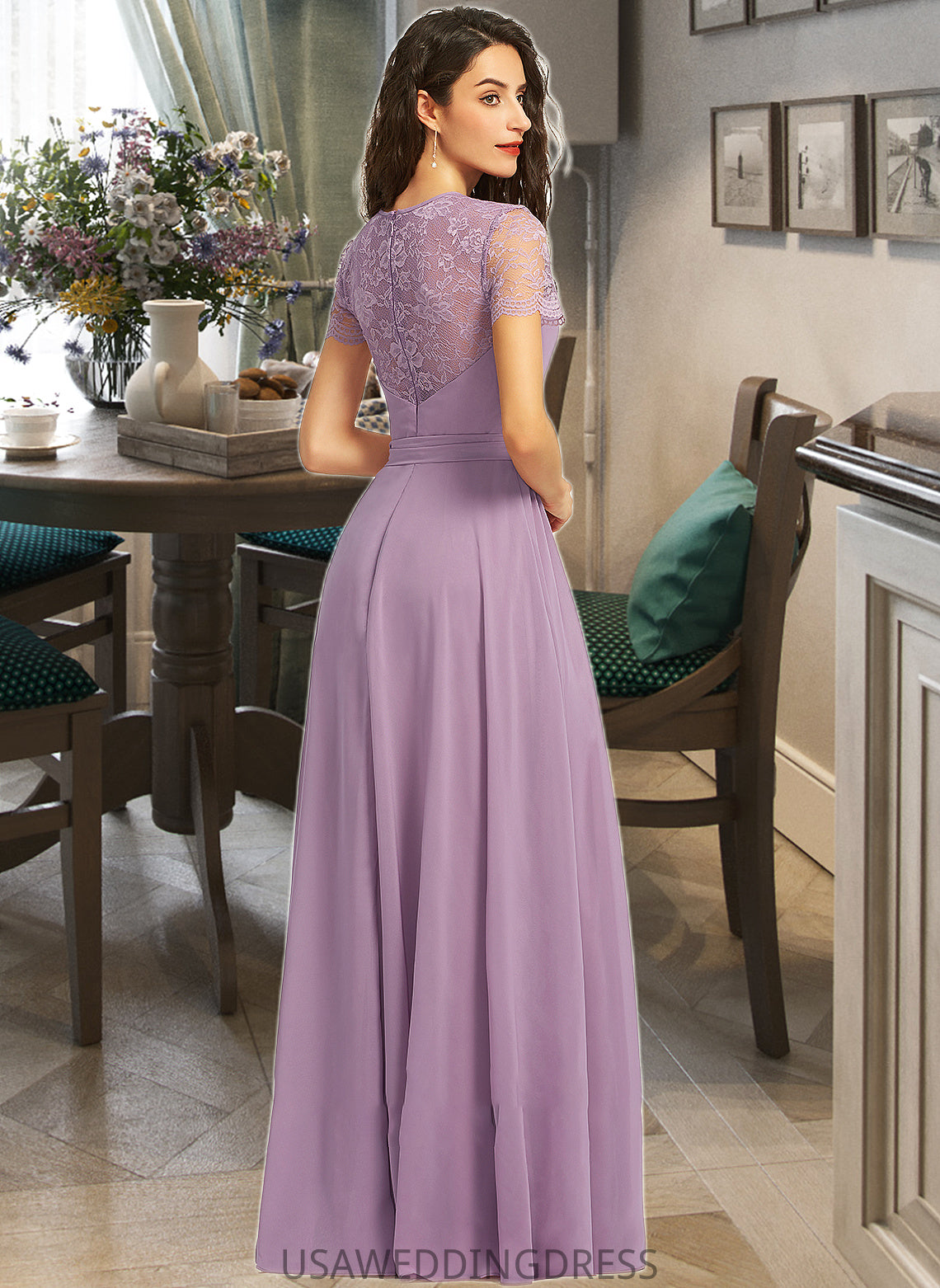 Kadence A-Line Scoop Neck Floor-Length Bridesmaid Dress DSP0012952