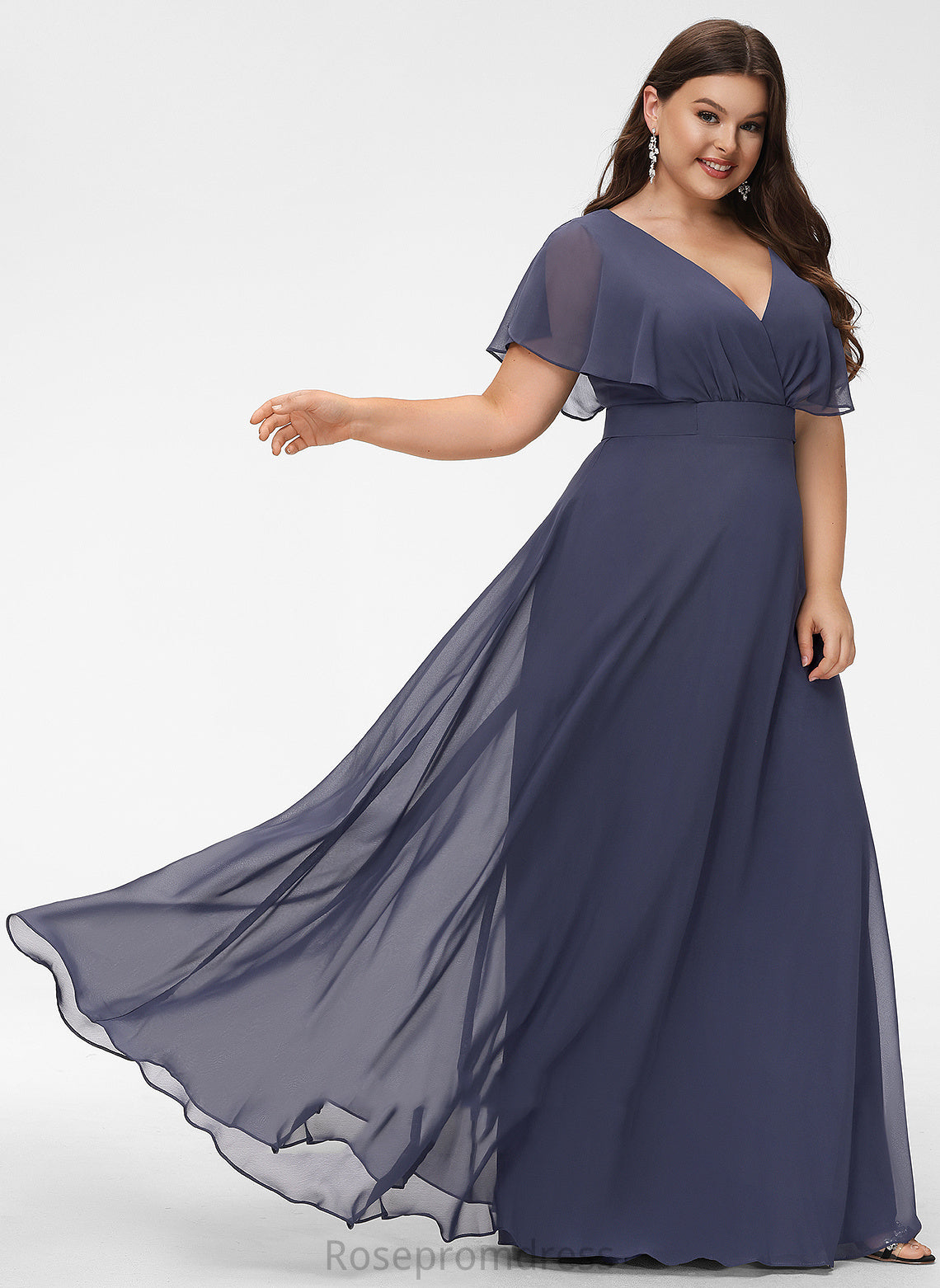 Neckline Straps Fabric Length Floor-Length A-Line V-neck Silhouette Cecilia Halter A-Line/Princess Floor Length Bridesmaid Dresses