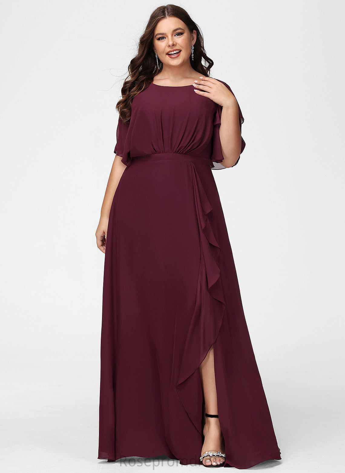 Scoop Neckline A-line Fabric Floor-Length Length Silhouette Straps&Sleeves Dakota A-Line/Princess Sleeveless Floor Length Bridesmaid Dresses