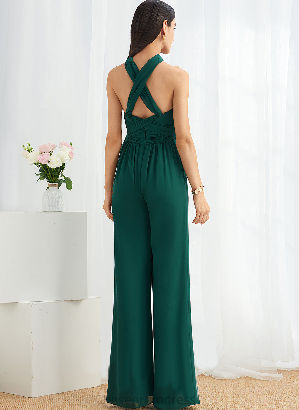 ShortSleeves OneShoulder Halter Length Fabric Neckline Sleeveless HighNeck Floor-Length Straps&Sleeves BackStyle V-Neck Bridesmaid Dresses