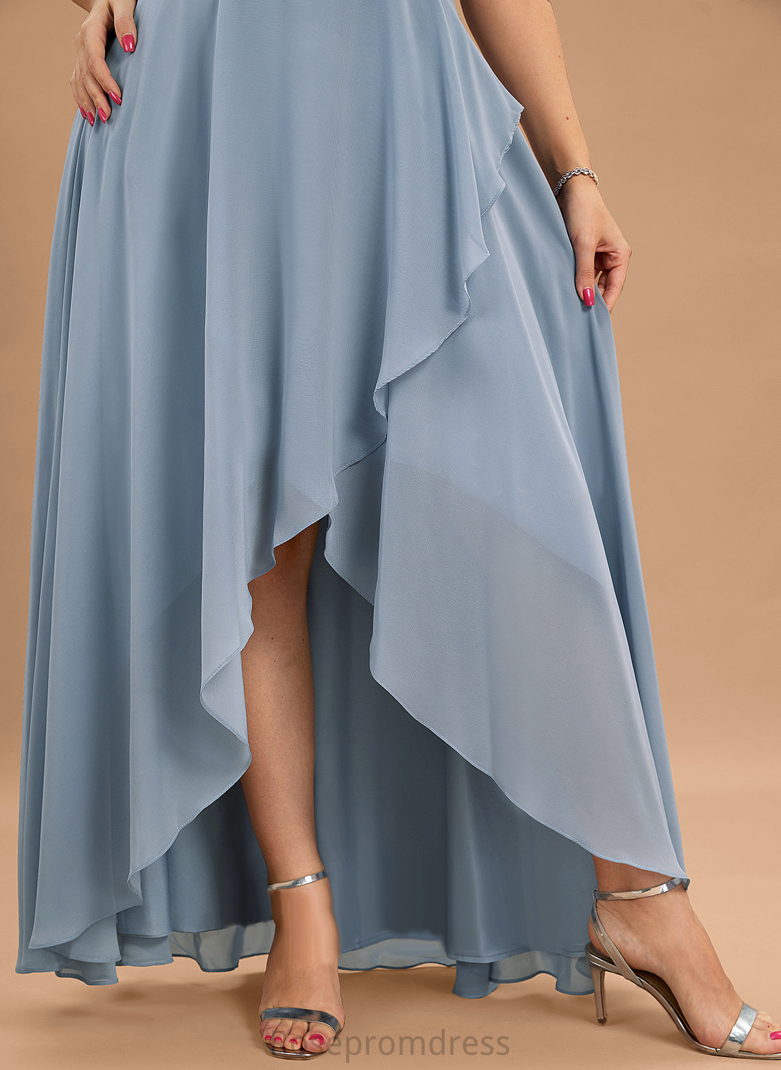 Asymmetrical Kaylynn Dress Chiffon Cocktail V-neck A-Line Cocktail Dresses