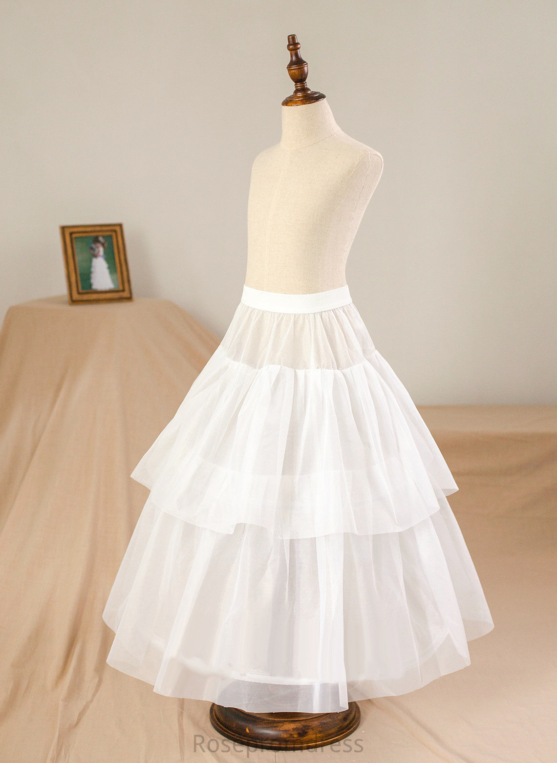 Jazlyn Girl NOT Neck Satin - Floor-length Sash/Appliques/Bow(s) With Scoop (Petticoat Gown Flower Girl Dresses included) Ball Dress Sleeveless Flower