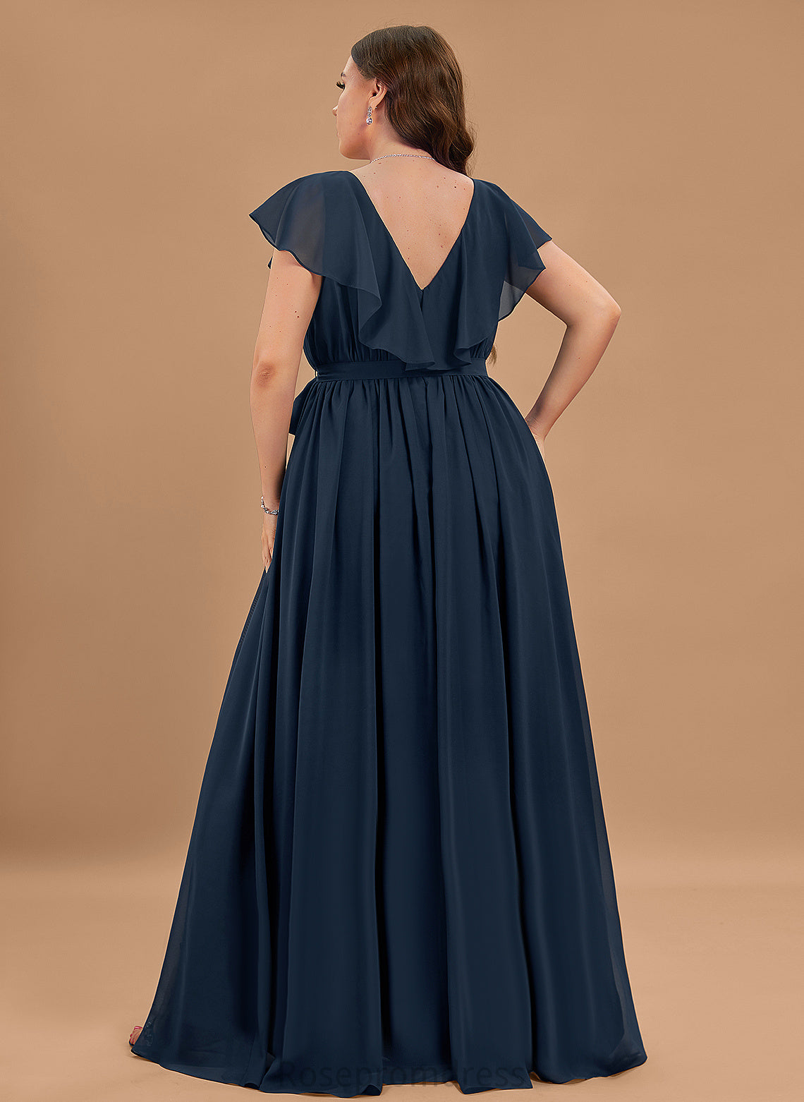 Length Silhouette Embellishment Floor-Length Fabric Neckline A-line V-Neck Fiona Bridesmaid Dresses