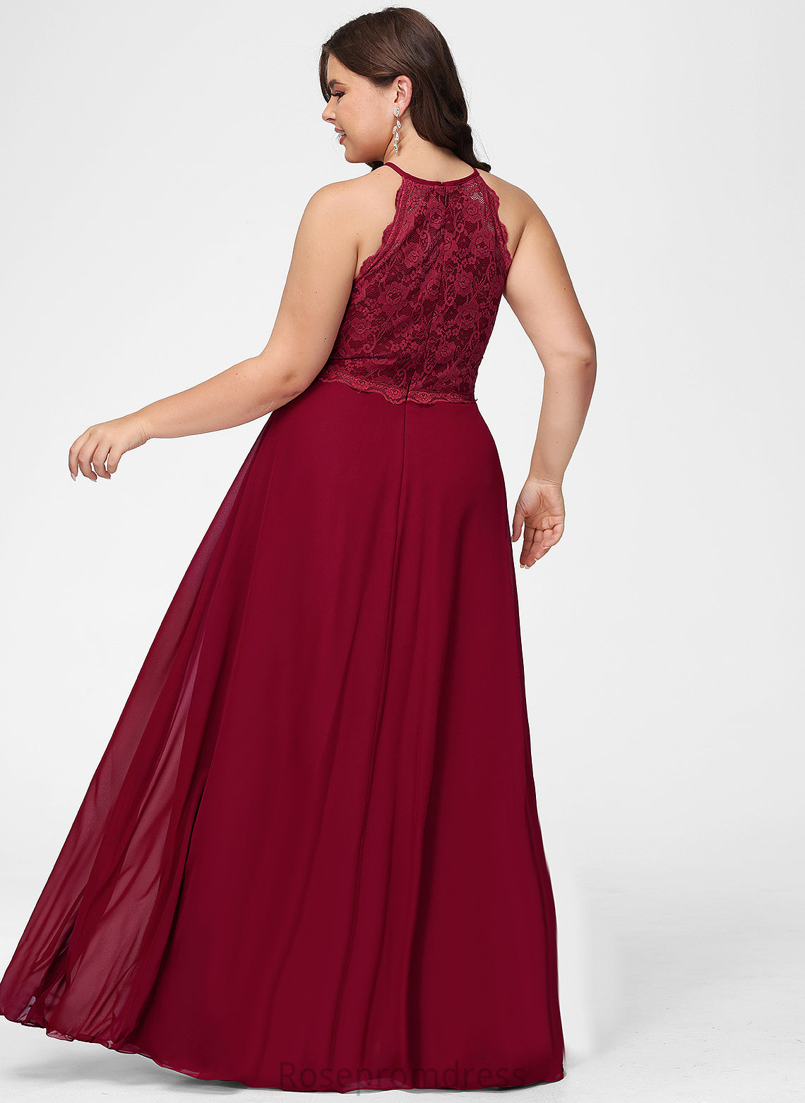 Jane Prom Dresses A-Line Scoop Lace Chiffon Floor-Length