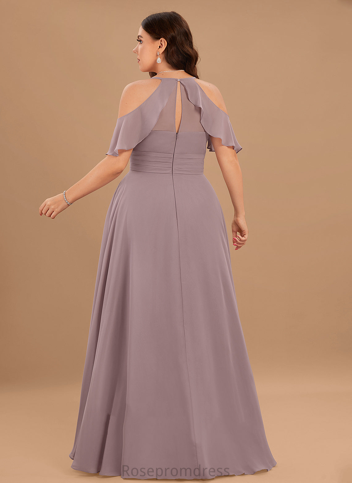 Length A-line Pleated Straps&Sleeves Floor-Length Silhouette Fabric Embellishment Kate Natural Waist Floor Length Spaghetti Staps Bridesmaid Dresses