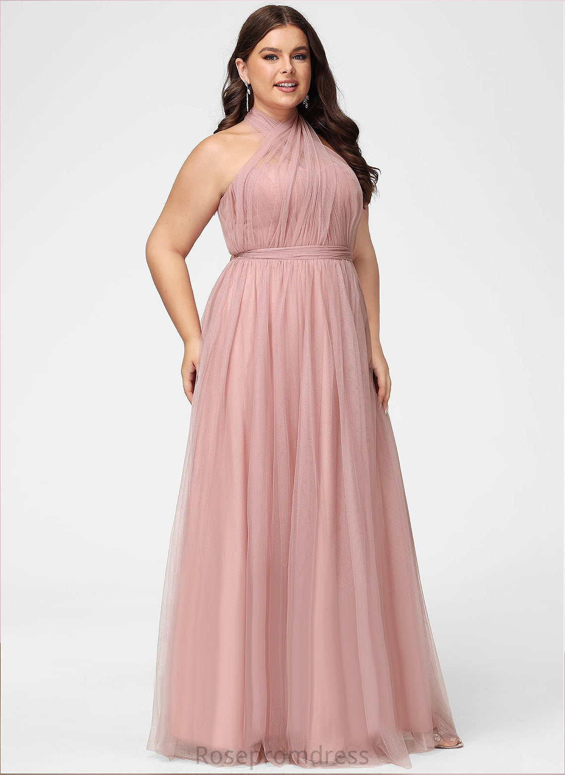 Tulle Fabric Neckline V-Neck OfftheShoulder Straps&Sleeves Length Floor-Length A-line OneShoulder Silhouette Terri Bridesmaid Dresses