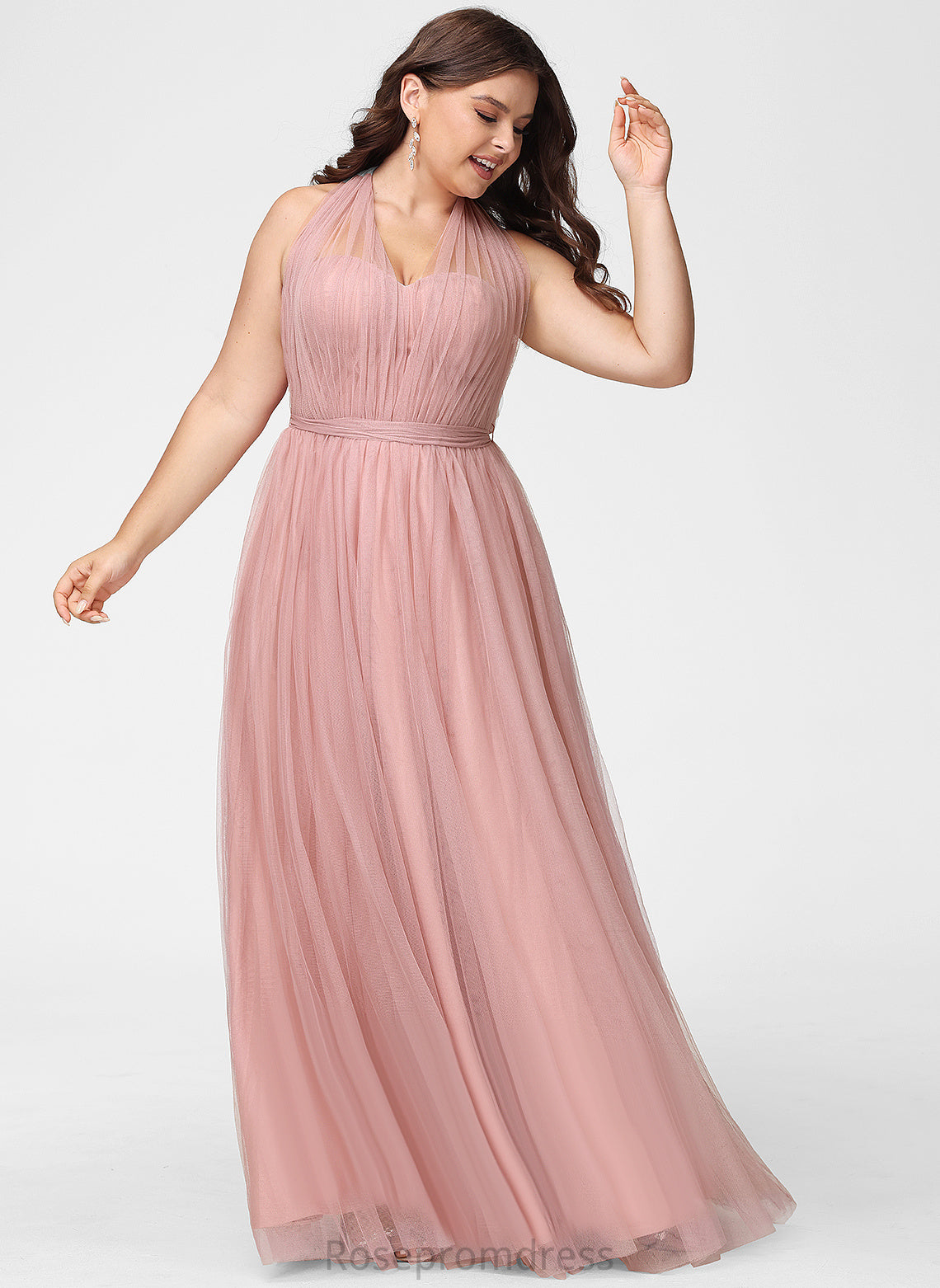 Tulle Fabric Neckline V-Neck OfftheShoulder Straps&Sleeves Length Floor-Length A-line OneShoulder Silhouette Terri Bridesmaid Dresses