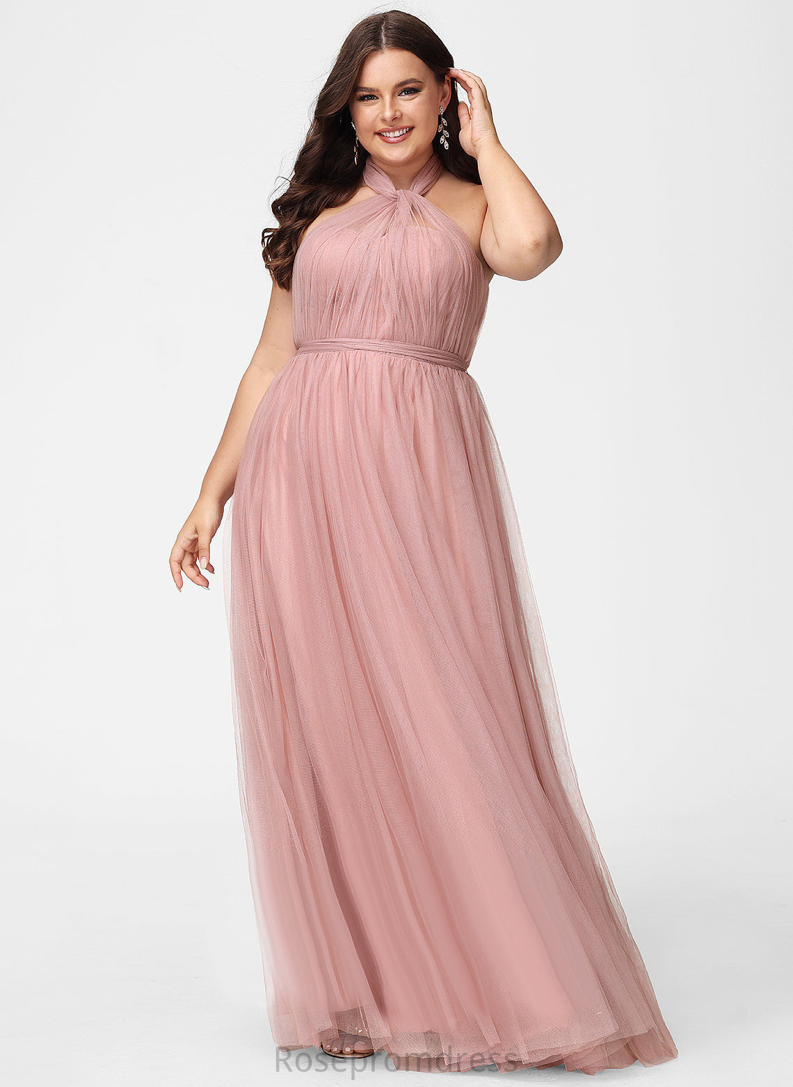 Tulle Fabric Neckline V-Neck OfftheShoulder Straps&Sleeves Length Floor-Length A-line OneShoulder Silhouette Terri Bridesmaid Dresses