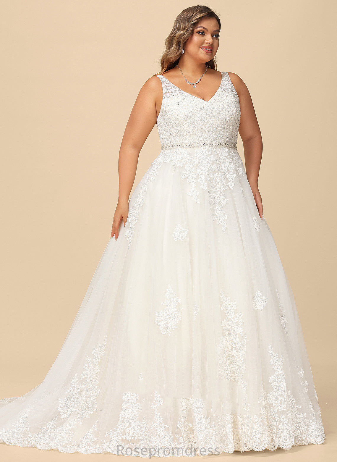 Wedding Dresses V-neck Court Beading Kenna Train With Sequins Ball-Gown/Princess Wedding Lace Dress Tulle