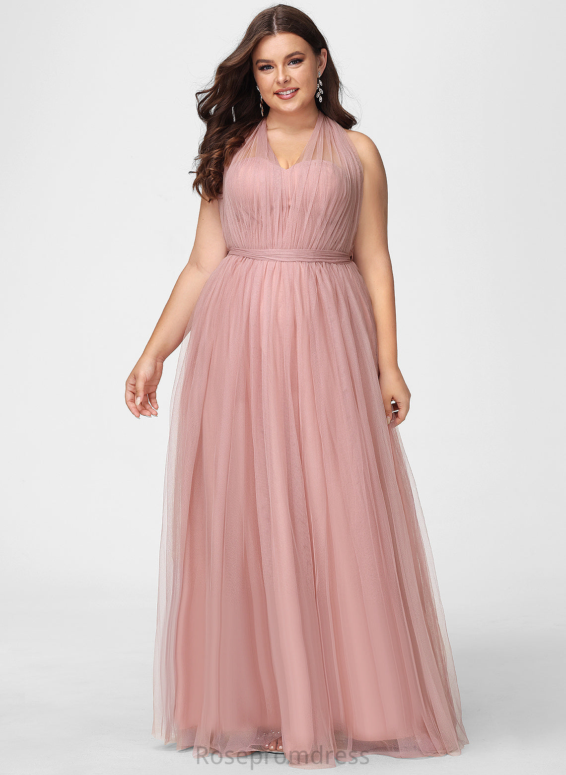 Tulle Fabric Neckline V-Neck OfftheShoulder Straps&Sleeves Length Floor-Length A-line OneShoulder Silhouette Terri Bridesmaid Dresses