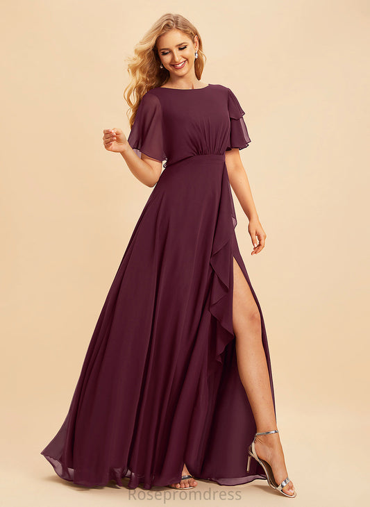 Scoop Neckline A-line Fabric Floor-Length Length Silhouette Straps&Sleeves Dakota A-Line/Princess Sleeveless Floor Length Bridesmaid Dresses