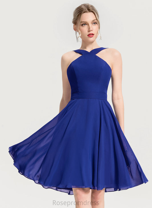 V-Neck Dresses Angela Formal Dresses Chiffon A-line