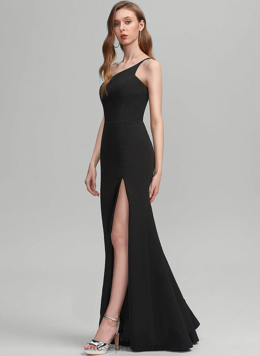 Sheath/Column Prom Dresses One-Shoulder Floor-Length Stretch Crepe Luz