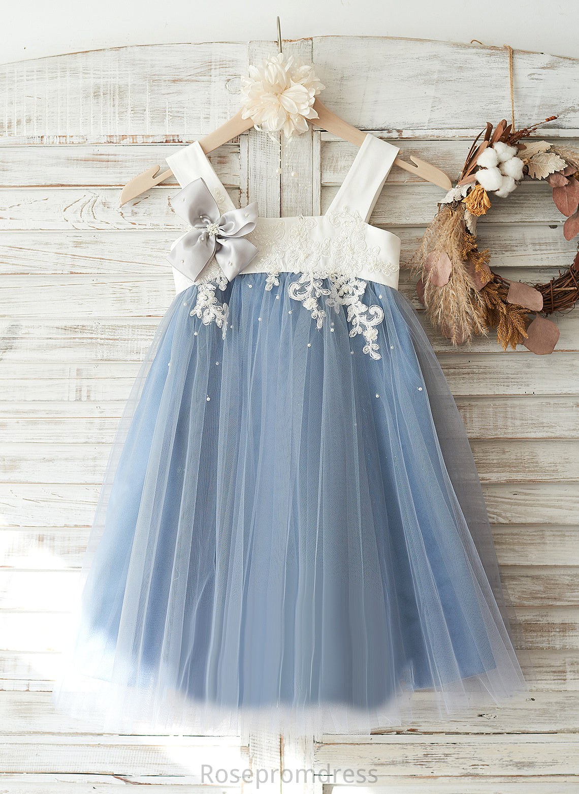 Flower Girl Dresses Elaine Knee-length Flower A-Line Straps Tulle/Lace Girl Sleeveless Dress