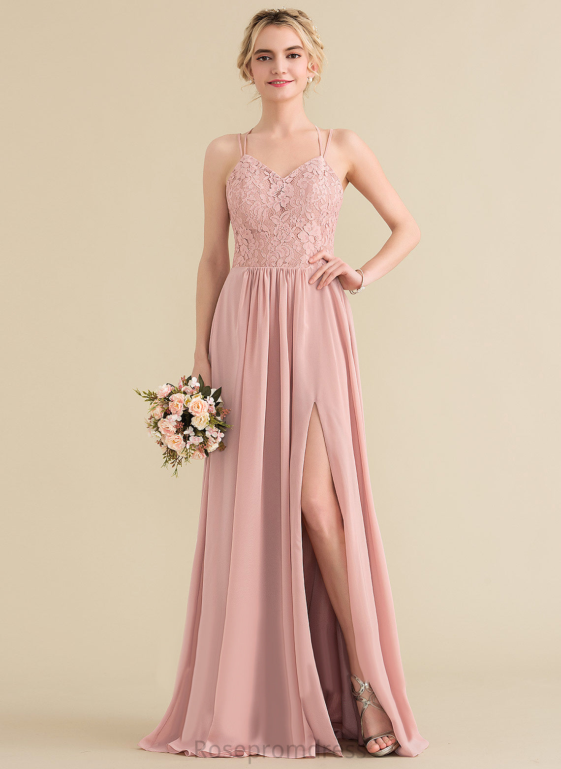 Prom Dresses Sweetheart A-Line Maren Lace Chiffon Floor-Length