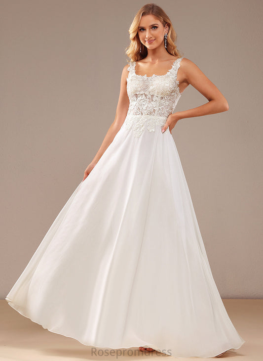 Sequins Dress Square Wedding Dresses Sophia Lace With Wedding Chiffon A-Line Floor-Length