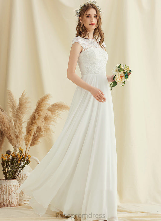 Lilianna Scoop Chiffon A-Line Dress Lace Floor-Length Wedding Wedding Dresses