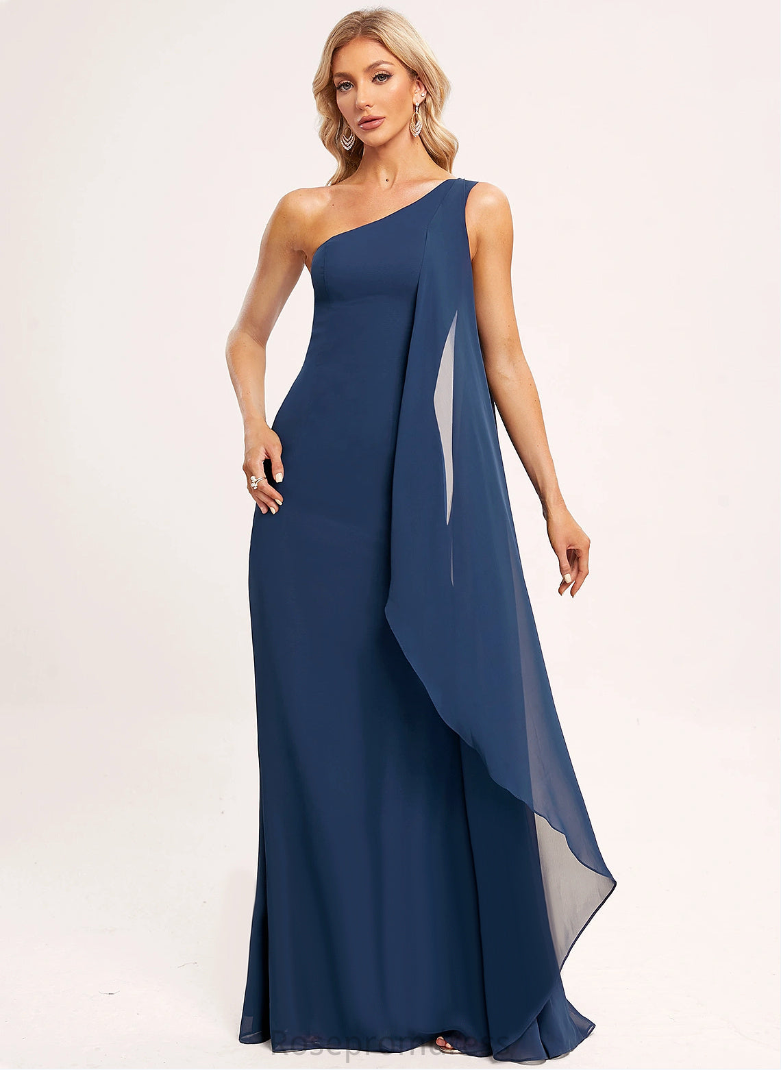 Straps&Sleeves Length Neckline Floor-Length Silhouette OneShoulder Fabric A-line Nydia Bridesmaid Dresses