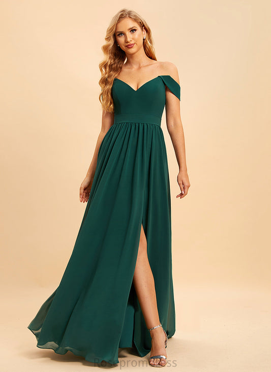 Neckline Embellishment Silhouette Off-the-Shoulder Length Fabric Floor-Length SplitFront A-Line Genevieve Tea Length Sweetheart Bridesmaid Dresses