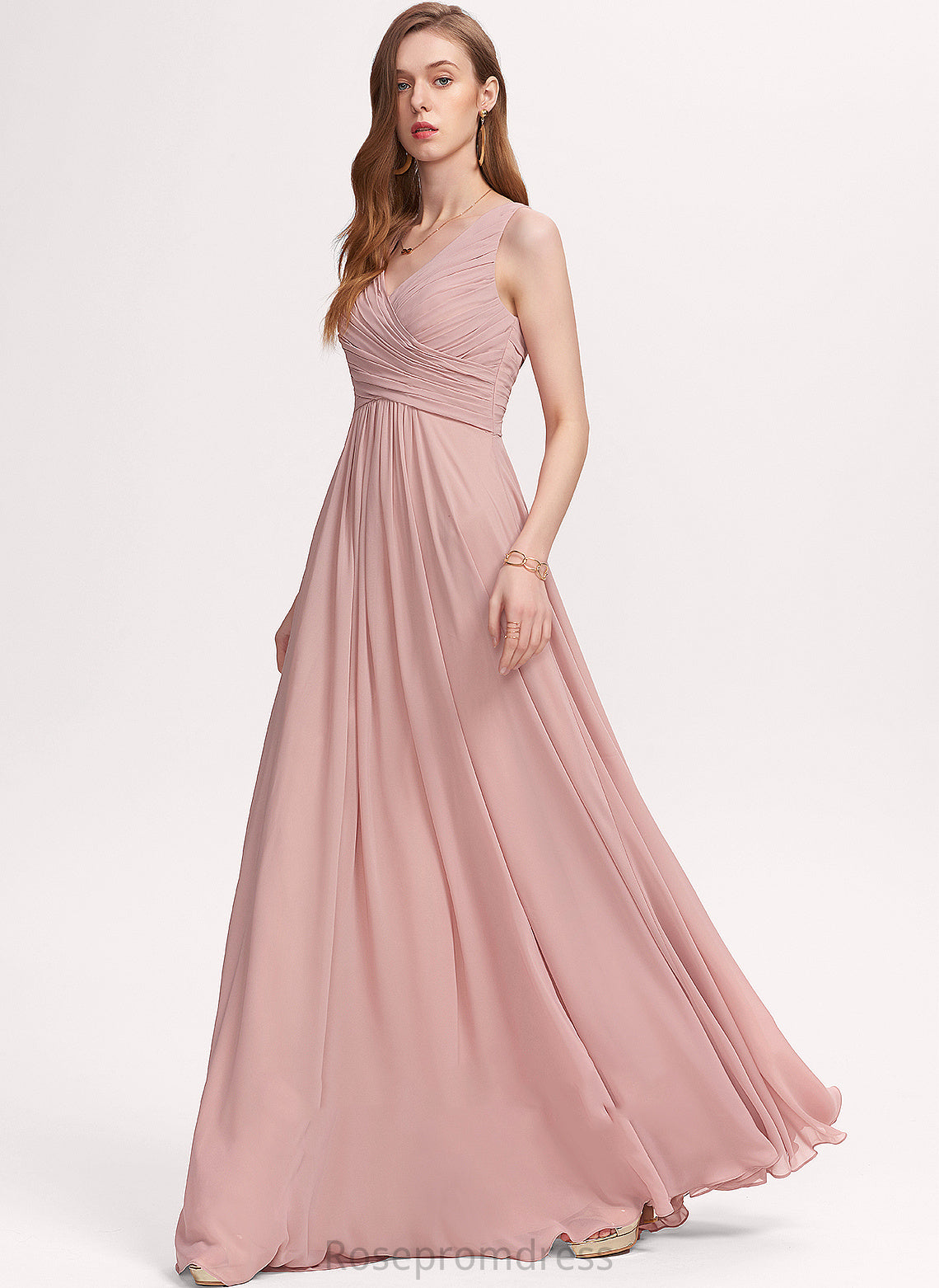 Dresses Chiffon Formal Dresses A-line V-Neck Ashleigh