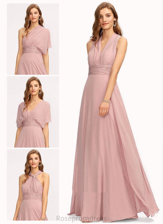 Halter Dresses Formal Dresses Chiffon Shoulder One A-line V-Neck Kaitlynn