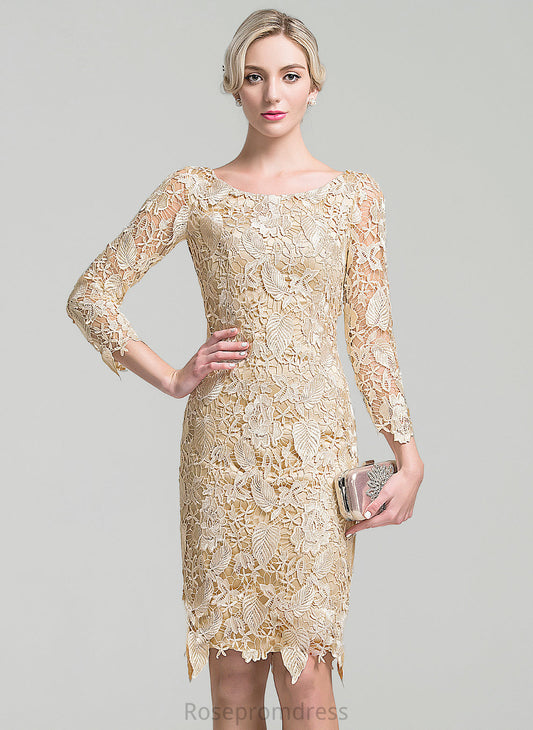 Dress Emma Mother of the Bride Dresses the Sheath/Column Lace Scoop of Bride Mother Neck Knee-Length