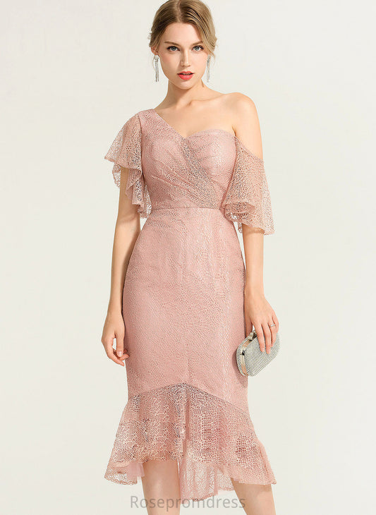 Dress Trumpet/Mermaid Miranda Cocktail Dresses Asymmetrical Cocktail One-Shoulder Lace