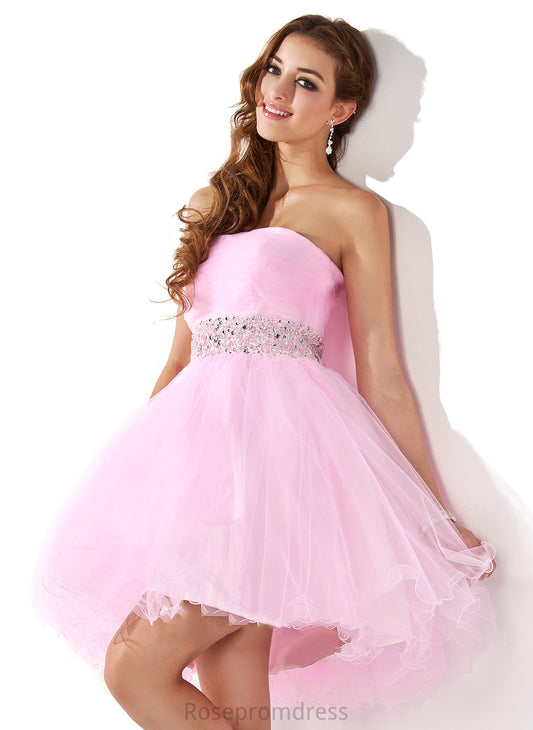 Alondra Homecoming Sweetheart Homecoming Dresses Tulle Short/Mini Beading Sequins A-Line Dress With