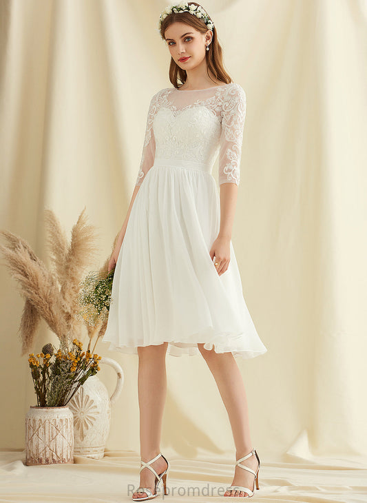 Judy Formal Dresses Chiffon Lace Dresses A-line