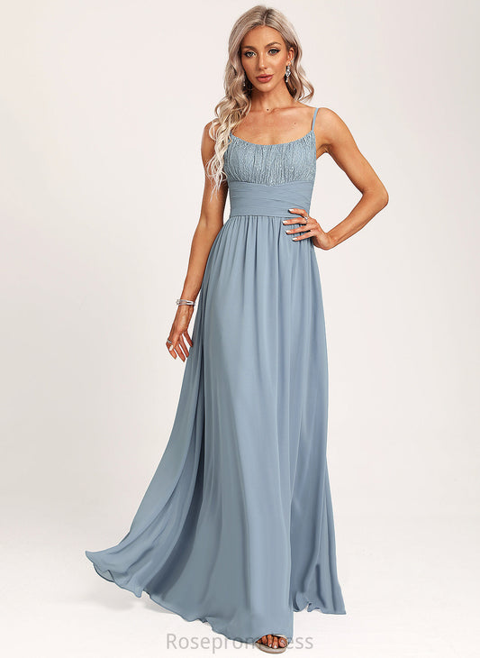 Lace Floor-Length Neckline Silhouette A-Line Straps&Sleeves Length Fabric Scoop Jackie Bridesmaid Dresses