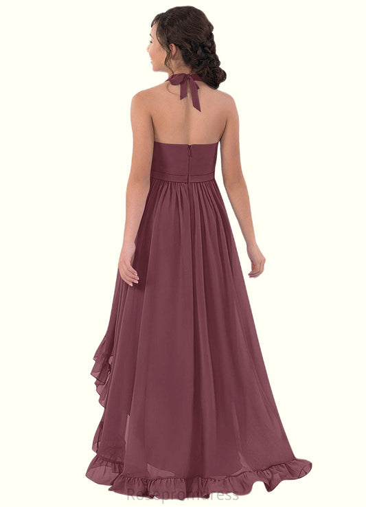 Phoenix A-Line Chiffon Asymmetrical Junior Bridesmaid Dress SRSP0019969