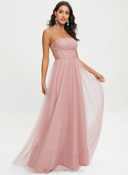 Floor-Length A-Line Tulle Prom Dresses Alivia Square