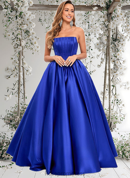 Sherry Ball-Gown/Princess Straight Floor-Length Satin Prom Dresses DSP0025831