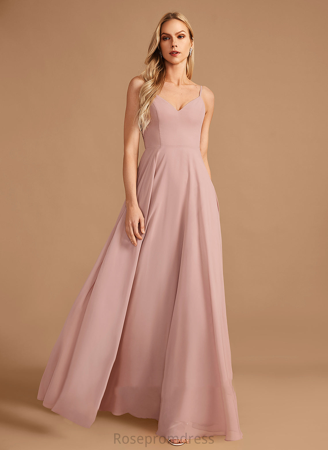 Floor-Length Lace Silhouette V-neck Length A-Line Fabric Embellishment Neckline Londyn Bridesmaid Dresses